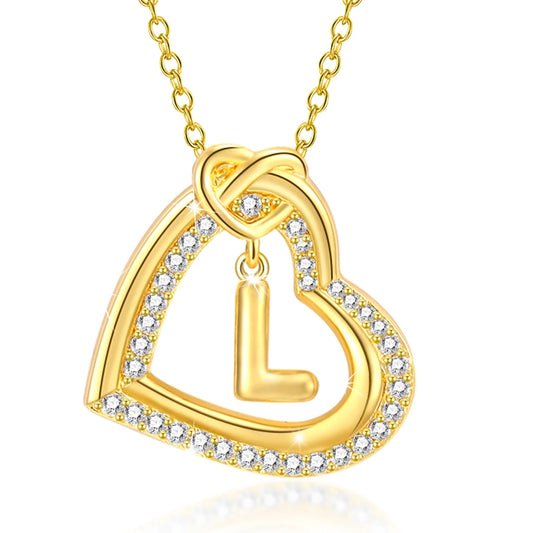 14K Rose Gold Love Heart Initial Necklaces for Women CZ Hypoallergenic Heart Pendant Necklace for Girlfriend Mom Wife Daughter Bubble Letter P Necklace Birthday Mother'S Day Jewelry Gifts